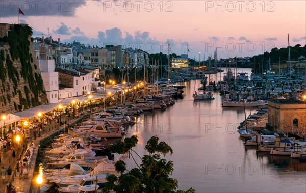 Evening mood in the port of Ciutadella