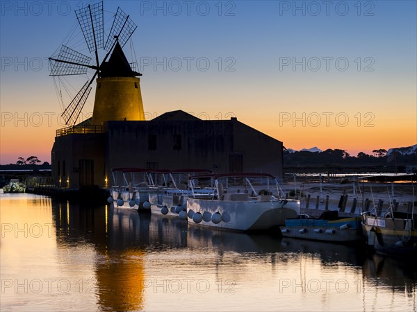 Saltworks Ettore Infersa wind mill with salt museum