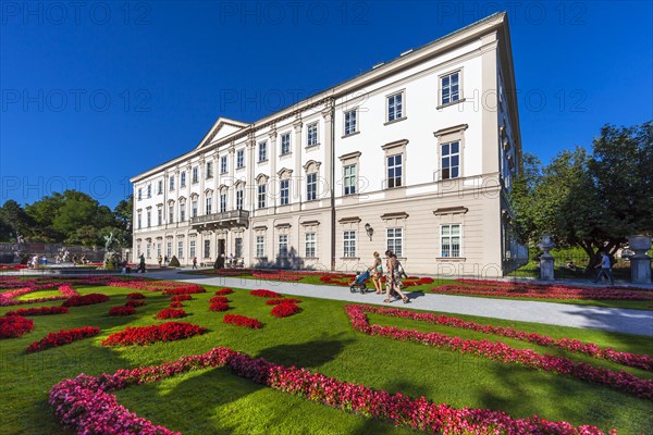 Mirabell Palace and Mirabell Gardens with Pegasus Fountain