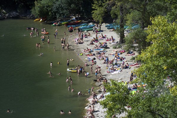 Beach on the Ardeche river