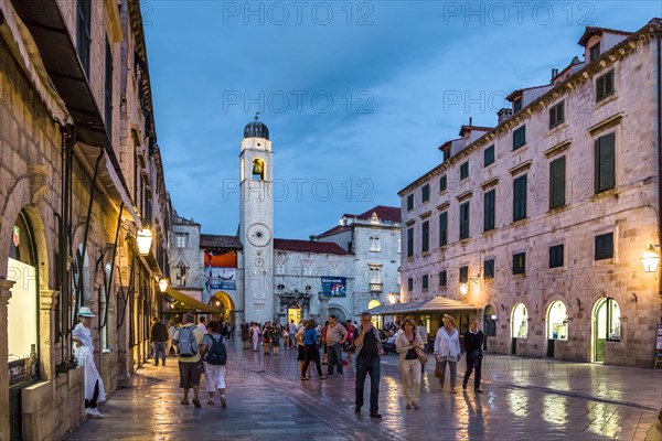 Placa or Stradun and clock tower