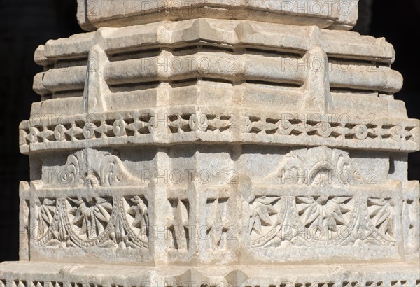 Ornate stone carvings at Ranakpur Jain Temple