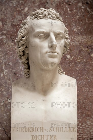 Marble bust of Friedrich Schiller in the Walhalla memorial