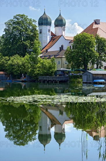 Benedictine monastery Seeon with monastery church of St. Lambert