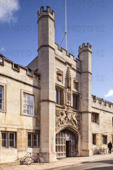 The gateway of Christ's College in St Andrew's Street