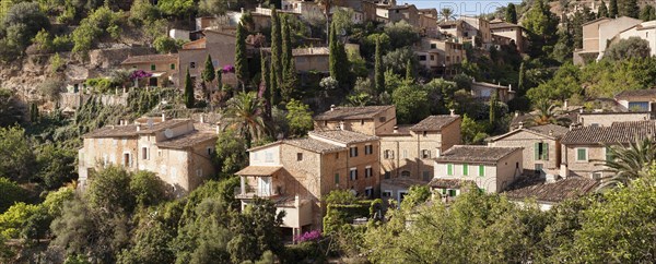 View of the village of Deia