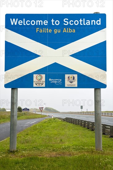Scottish Border sign at the Anglo-Scottish border