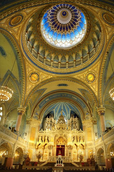 Interior of the Eclectic-style Szeged Synagogue