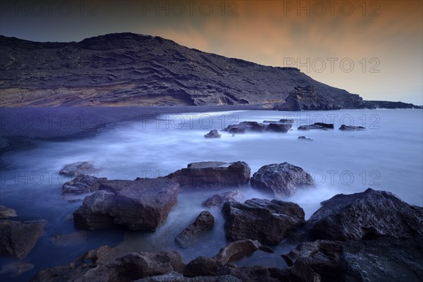 Surf at the lava beach