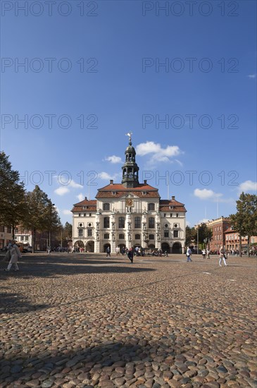 Marketplace with baroque town hall