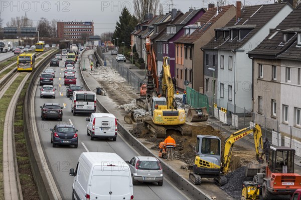 Demolition and construction on the A40