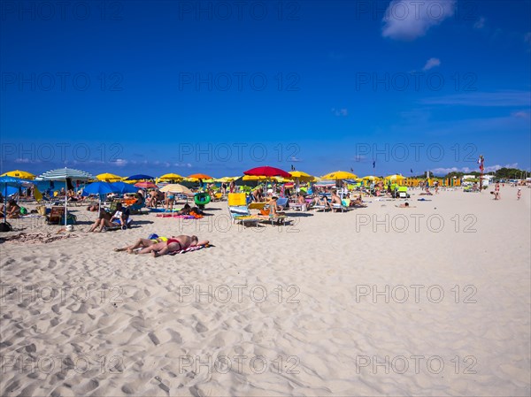 The lively beach of the resort of San Vito lo Capo