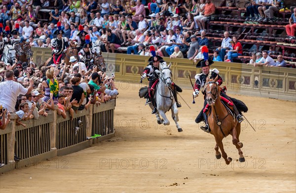 Cavalry charge by the carabinieri