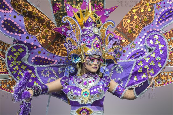 Elaborate costume at the Jember Fashion Festival
