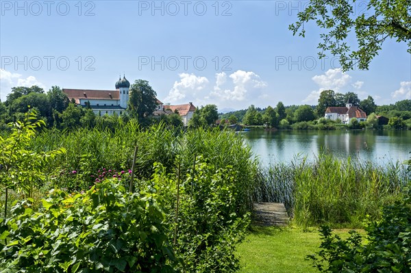 Benedictine monastery Seeon monastery with church of St. Lambert and Walburgiskapelle chapel