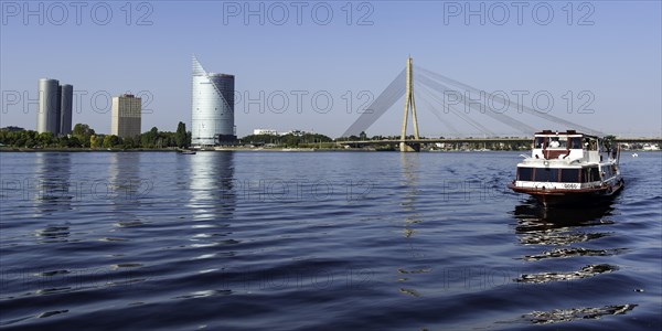 Tourist boat on the Daugava