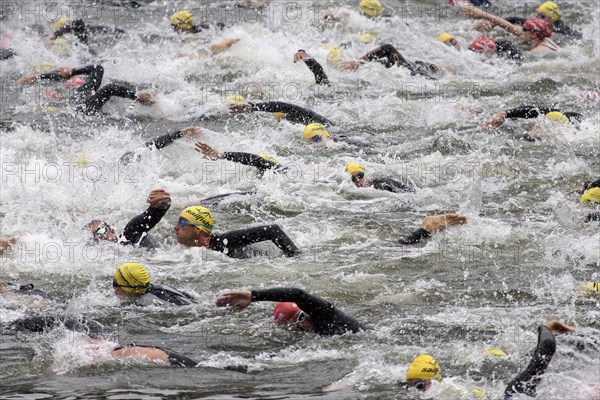 Swimmers in the Neckar