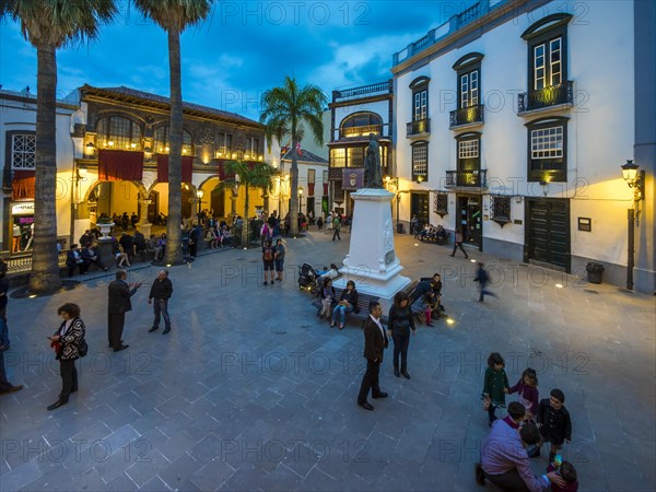 View from the church Iglesia Matriz de El Salvador onto the Plaza de Espana