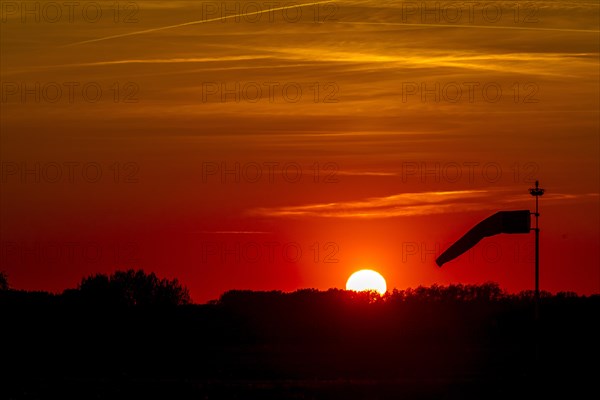 Windsock in the sunset at Muritz Airpark