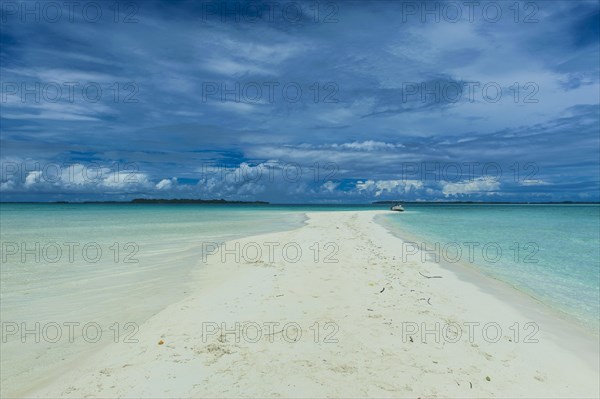 Sand strip at low tide