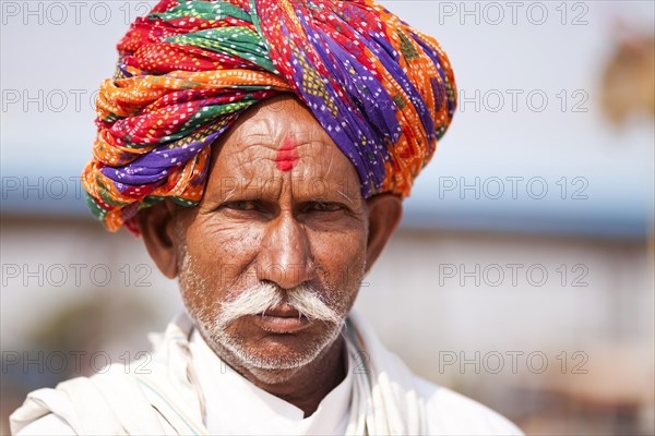 Portrait of a senior Rajasthani