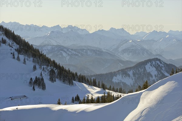 Mangfall Mountains in winter