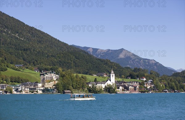 Regular service boat on Wolfgangsee Lake