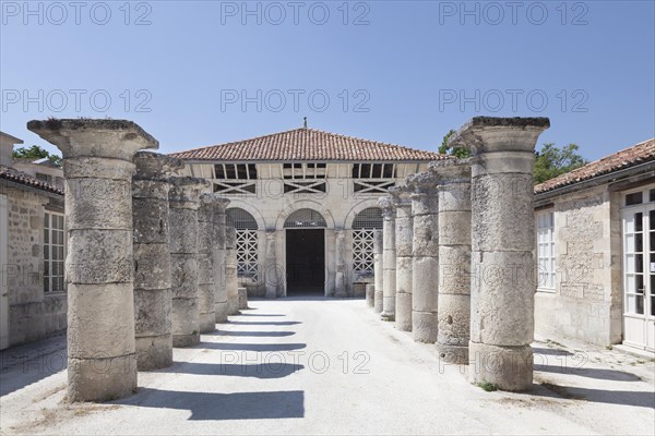 Pillars line the entrance to the Archaeological Museum