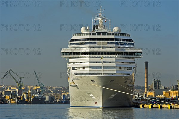 Cruise ship Costa Favolosa in the port of Valletta
