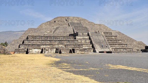 View of the Plaza de la Luna on the Pyramid of the Moon or Piramide de la Luna