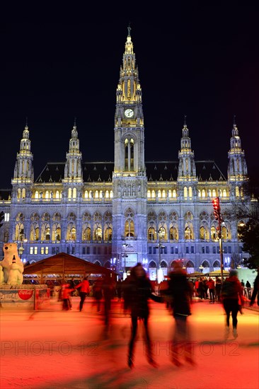 Skating rink in front of the Town Hall