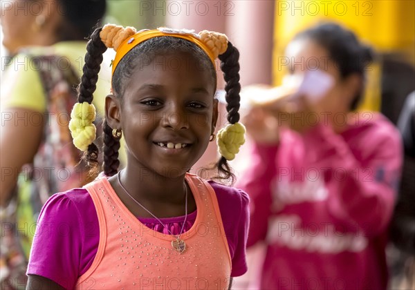 Girl with pigtails