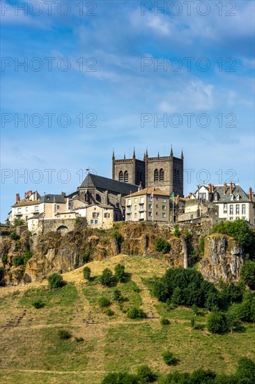 View on the city and the cathedral Saint-Pierre