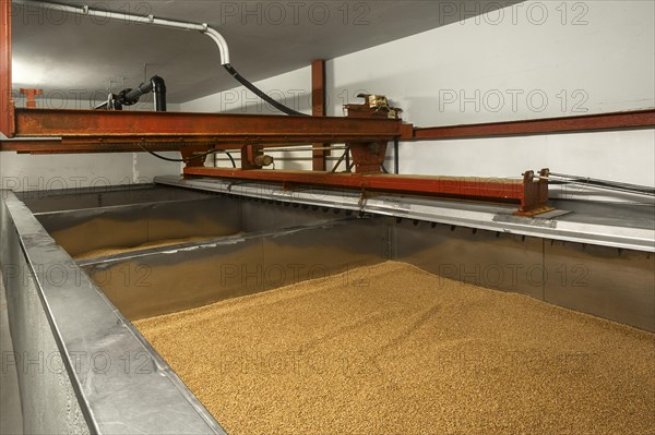 Small soak basin for the malting barley in a malthouse