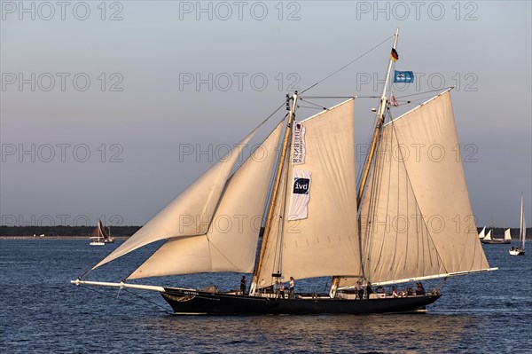 Tall ship Skythia under sail at Hanse Sail 2014 Warnemunde