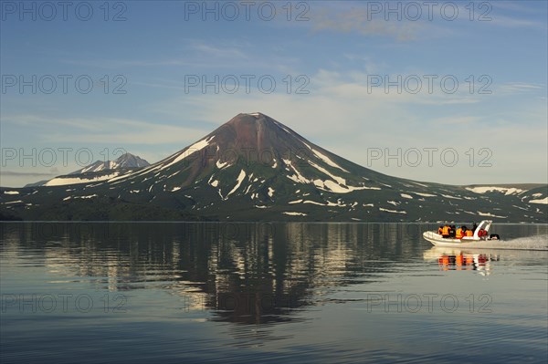 Speedboat on Kurile Lake