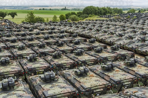 Armored vehicles type Marder awaiting scrapping