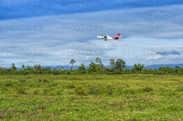 Plane taking off from Maroantsetra airport