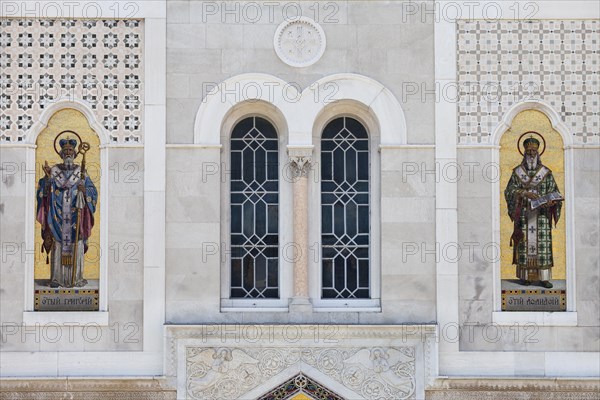 Mosaics on the facade