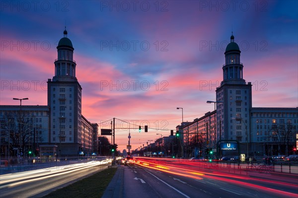 Karl Marx Allee street at Frankfurter Tor gate