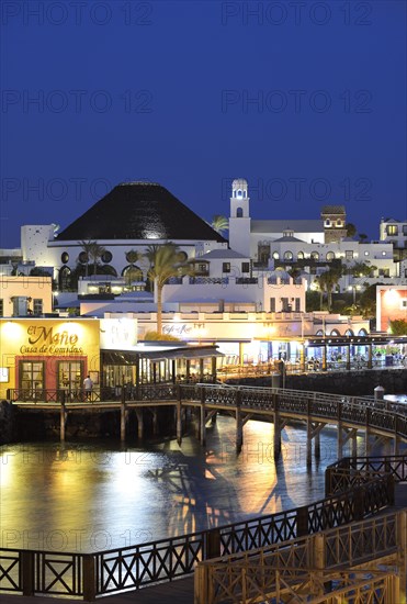 Newly remodeled waterfront at the blue hour