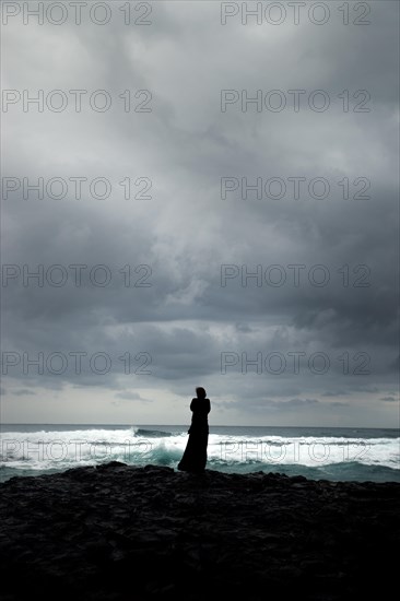 Woman on the coast