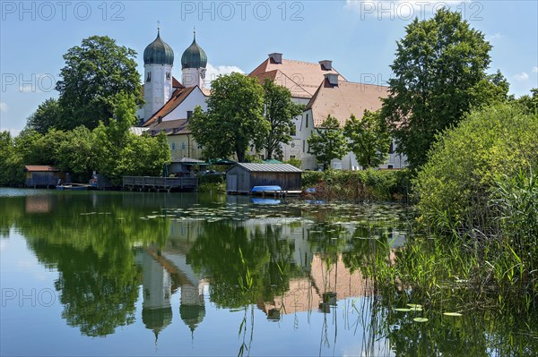 Benedictine monastery Seeon with monastery church of St. Lambert