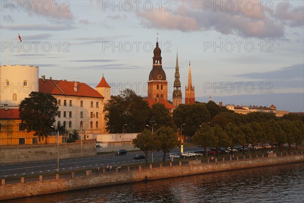 Old town with the banks of the Daugava River