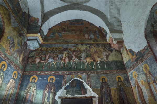 Wall frescoes in the Church of the Exaltation of the Cross