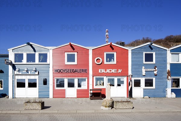 Replicas of historic lobster shacks