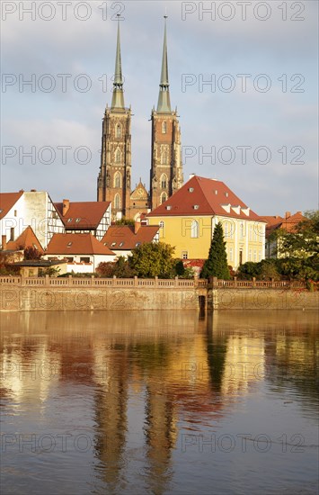 Odra River with Cathedral Island Ostrow Tumski