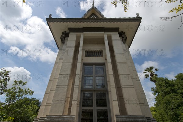 Memorial Stupa to the prisoners murdered by the Communist or Maoist Khmer Rouge in Choeung Ek