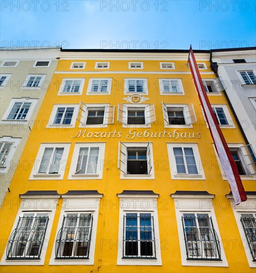 Mozart's birthplace in Getreidegasse street