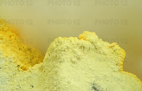 Deposited sulphur at the Ijen volcano